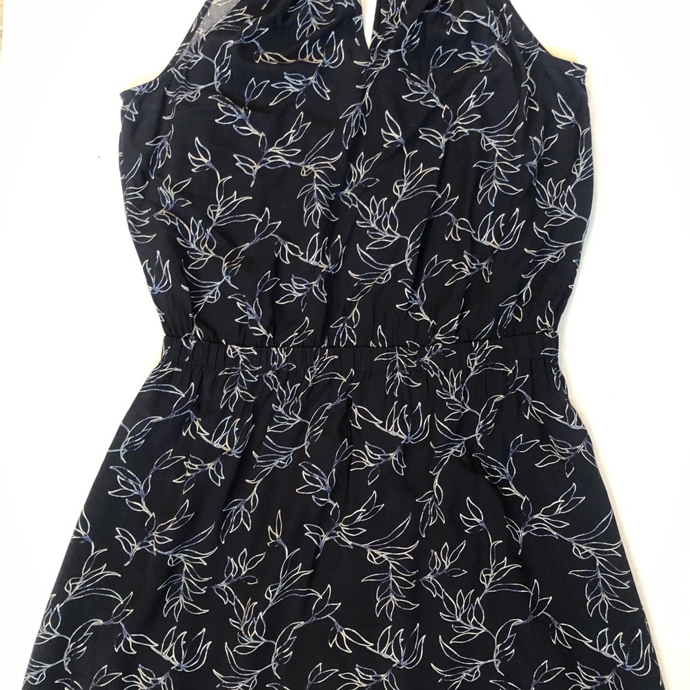Navy print dress, Sz S